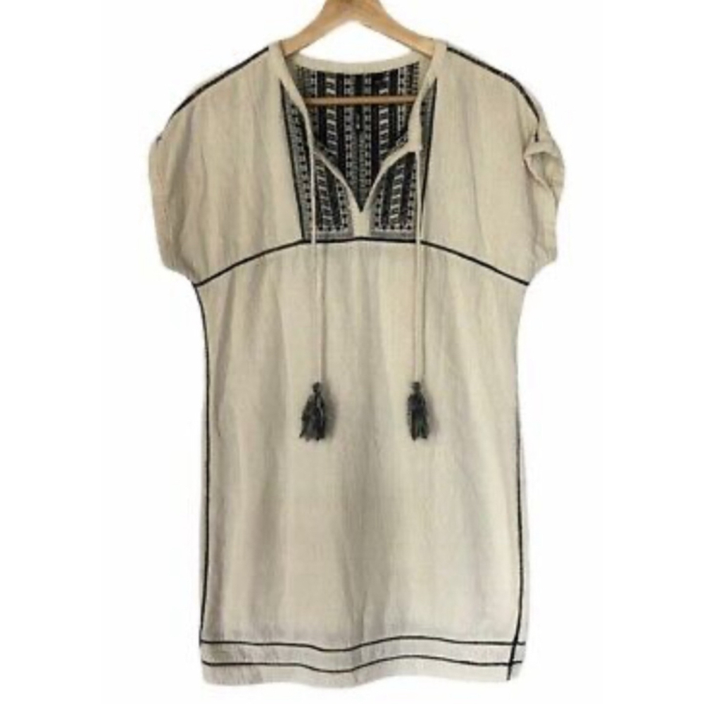 Joe's Jeans silk blend cream boho tassel cover up size M